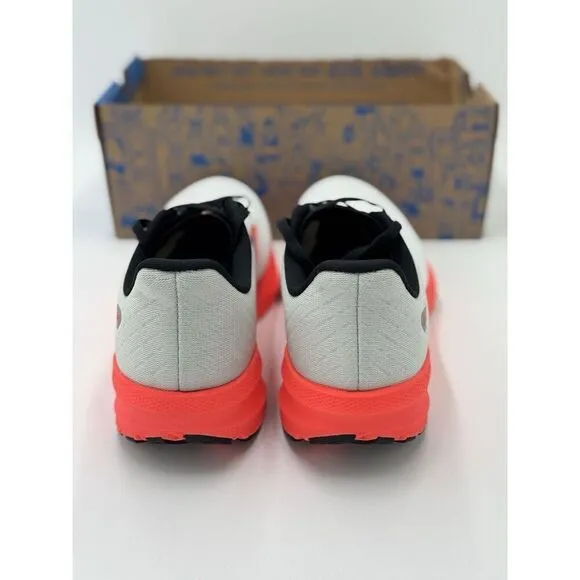 Brooks Men’s Launch 10 Running Shoes White/Black Fiery Coral New W Box Size 12