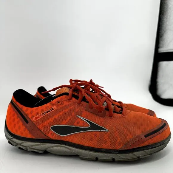 Brooks PureConnect Sneakers Running Shoes Low Lace Up Athletic Orange EU42 US8.5