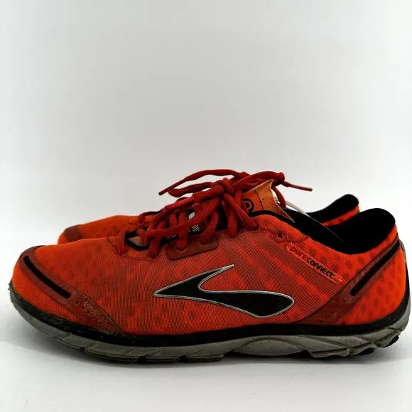 Brooks PureConnect Sneakers Running Shoes Low Lace Up Athletic Orange EU42 US8.5