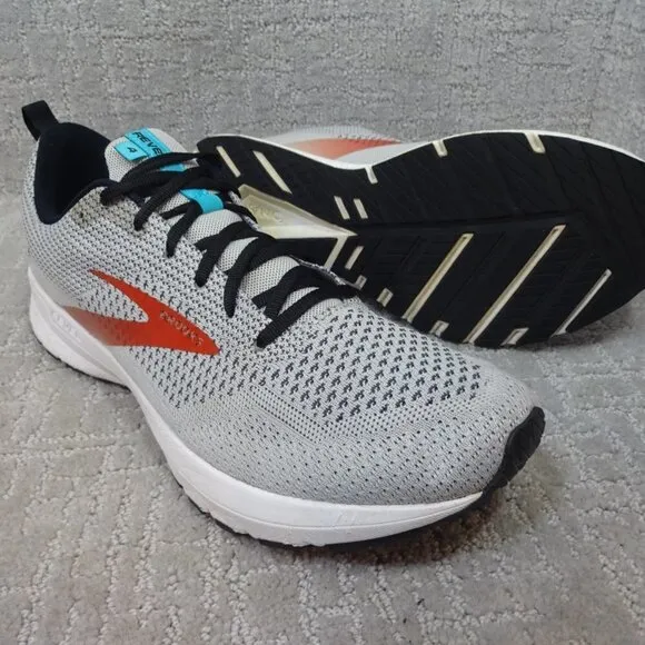 Brooks Revel 4 Men's Size 12 D Gray Lace Up Low Top Running Shoes 1103471D029