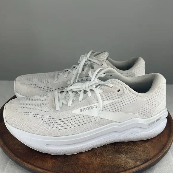 Brooks Shoes Mens 13 White Ghost 2 Max Running Sneakers