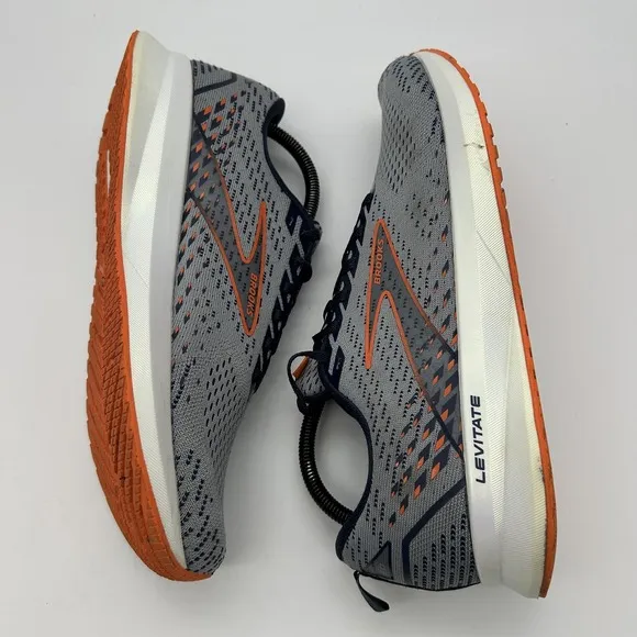 Brooks Shoes Mens Size 10.5 Levitate 5 Running Low Top Gray Mesh Cushioned 2022