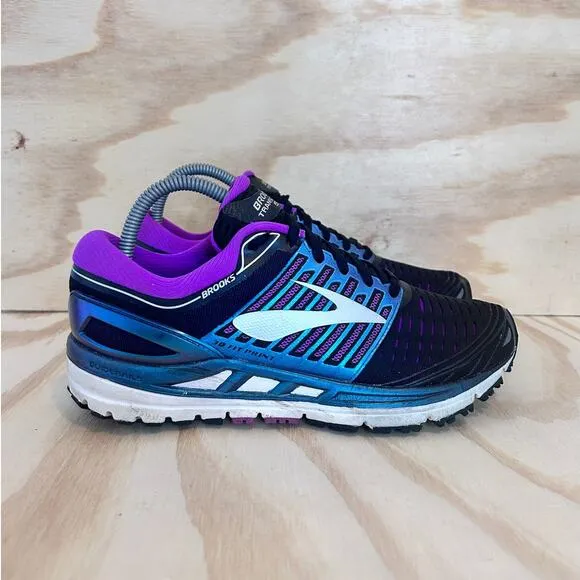 Brooks -Transcend 5 -Running Shoes -Black/Purple -Women's - 8.5(B) -1202631B023