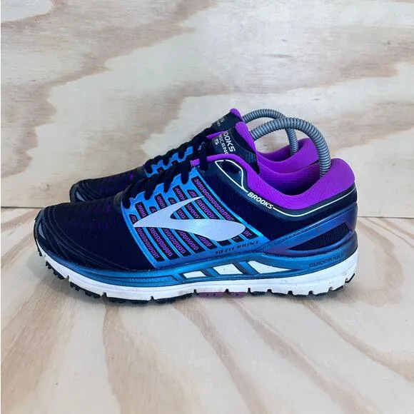 Brooks -Transcend 5 -Running Shoes -Black/Purple -Women's - 8.5(B) -1202631B023