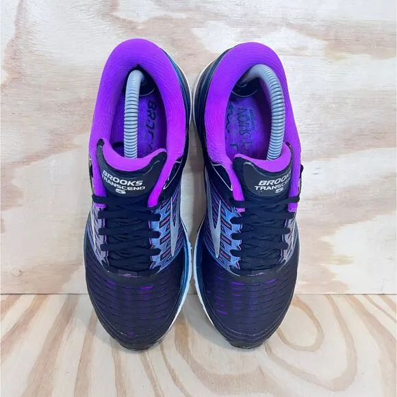 Brooks -Transcend 5 -Running Shoes -Black/Purple -Women's - 8.5(B) -1202631B023