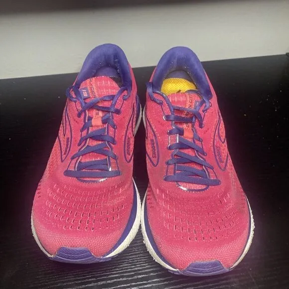 Brooks Womens Glycerin GTS 19 1203441B623 Pink Running Shoes Sneakers Size 11.5