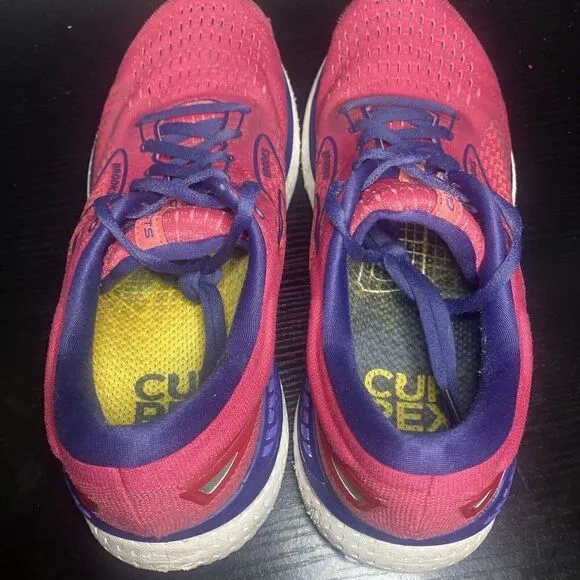 Brooks Womens Glycerin GTS 19 1203441B623 Pink Running Shoes Sneakers Size 11.5