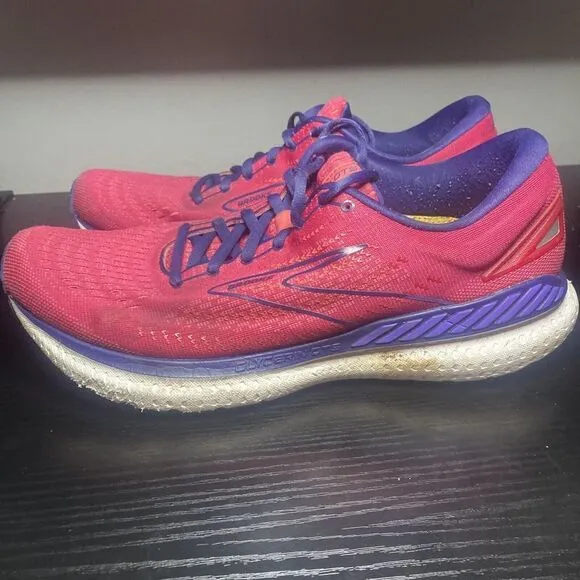 Brooks Womens Glycerin GTS 19 1203441B623 Pink Running Shoes Sneakers Size 11.5