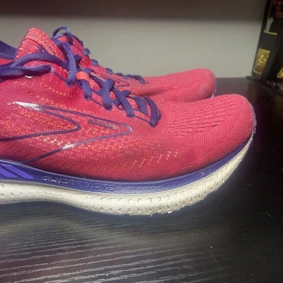 Brooks Womens Glycerin GTS 19 1203441B623 Pink Running Shoes Sneakers Size 11.5