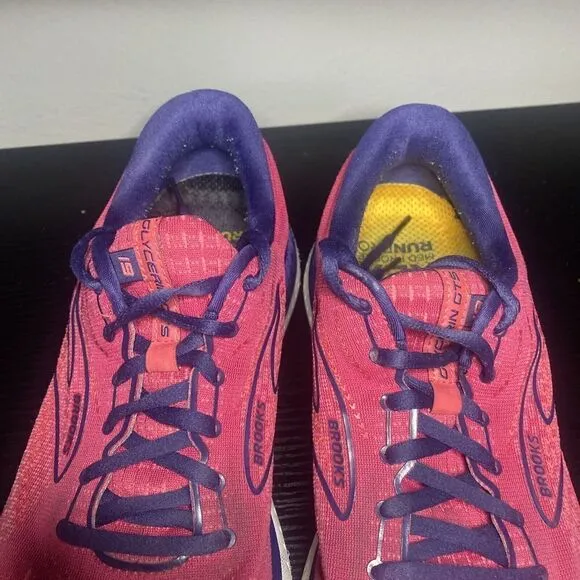 Brooks Womens Glycerin GTS 19 1203441B623 Pink Running Shoes Sneakers Size 11.5