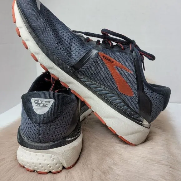 Brooks Adrenaline GTS 20 Mens Black Running Shoes Sneakers 1103071D029 Size 12