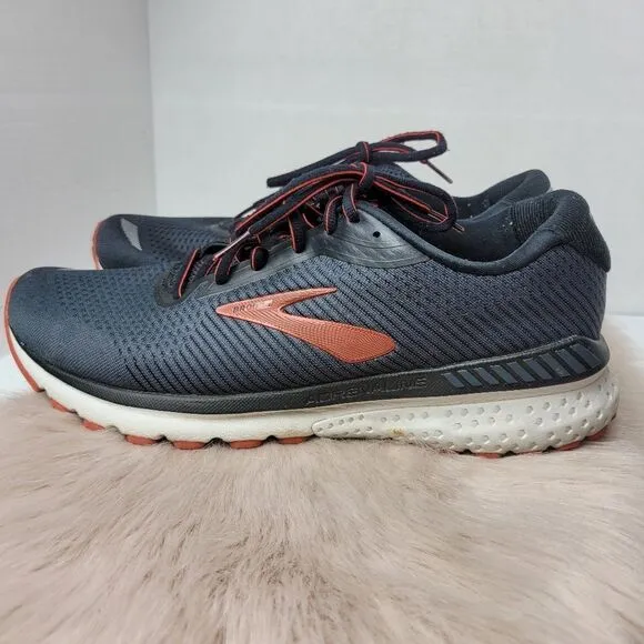 Brooks Adrenaline GTS 20 Mens Black Running Shoes Sneakers 1103071D029 Size 12