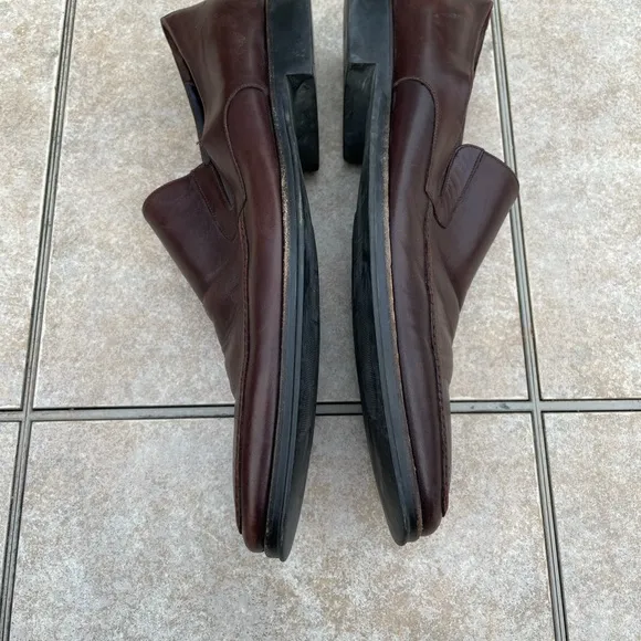 Bruno Magli Raging Men's Smooth Brown Leather Slip On Square Toe Dress Shoes