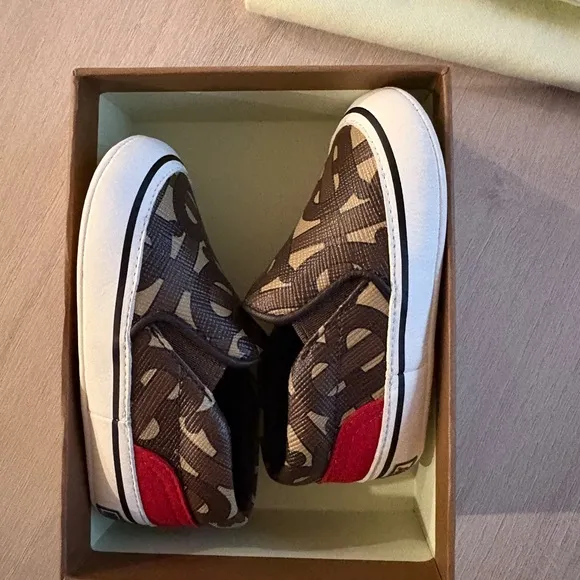 Burberry Newborn Slip-On Shoes - Brown
