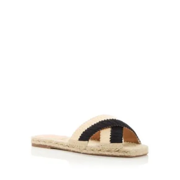 CASTANER Womens Beige Double Cross Strap Priscilla Slip On Espadrille Shoes 37
