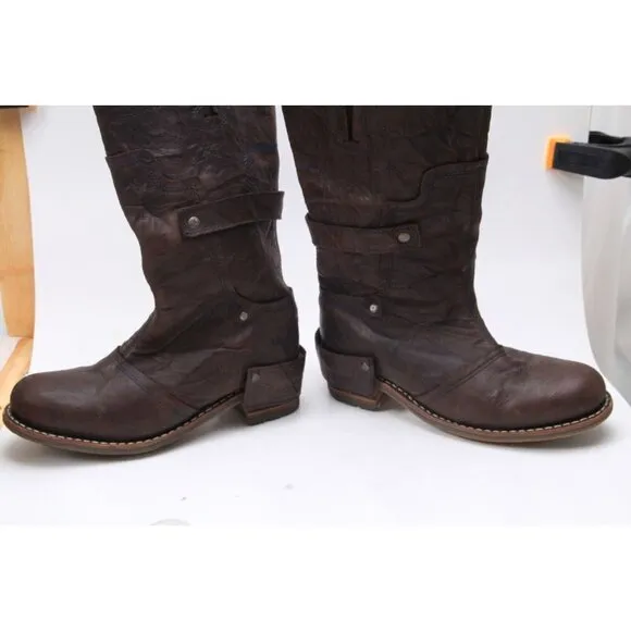 CAT boots Caterpillar Pull On Leather Women's Shoes Brown Sz 7.5