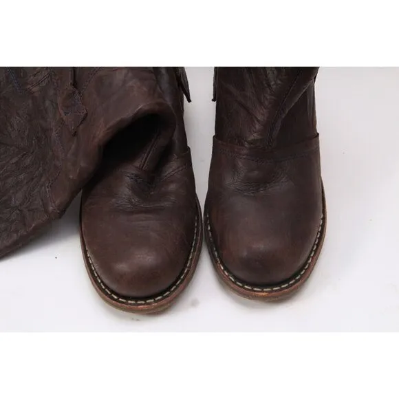 CAT boots Caterpillar Pull On Leather Women's Shoes Brown Sz 7.5