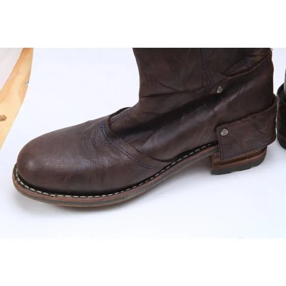 CAT boots Caterpillar Pull On Leather Women's Shoes Brown Sz 7.5