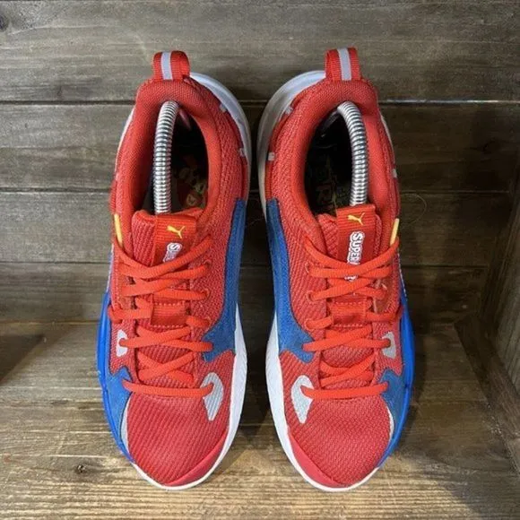 Childrens Kids Puma RS Dreamer Red Super Mario Bros Shoes Sneakers‎ Size 6.5 Y