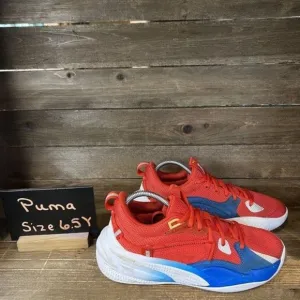 Childrens Kids Puma RS Dreamer Red Super Mario Bros Shoes Sneakers‎ Size 6.5 Y