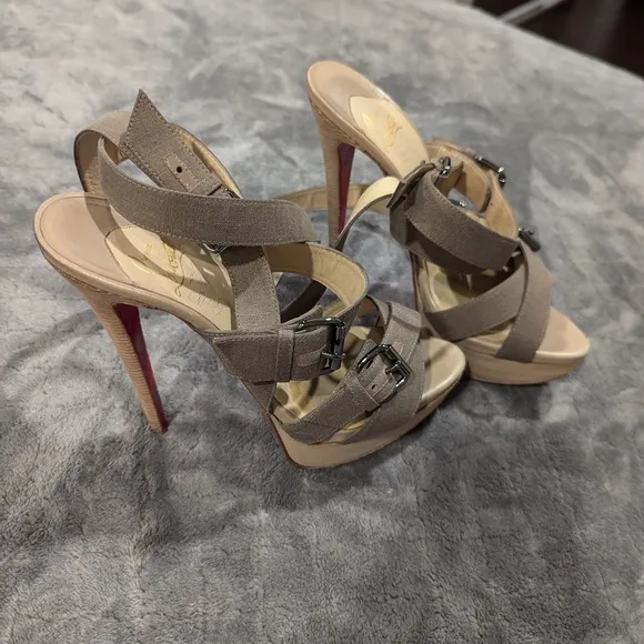 Christian Louboutin strappy heels size 40 US size 10