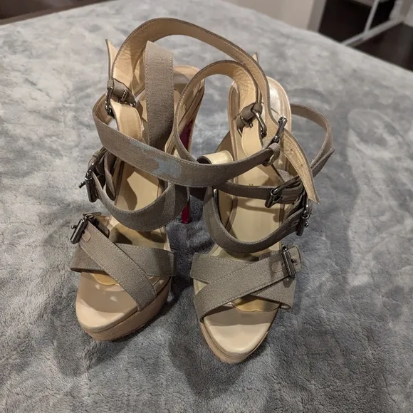 Christian Louboutin strappy heels size 40 US size 10