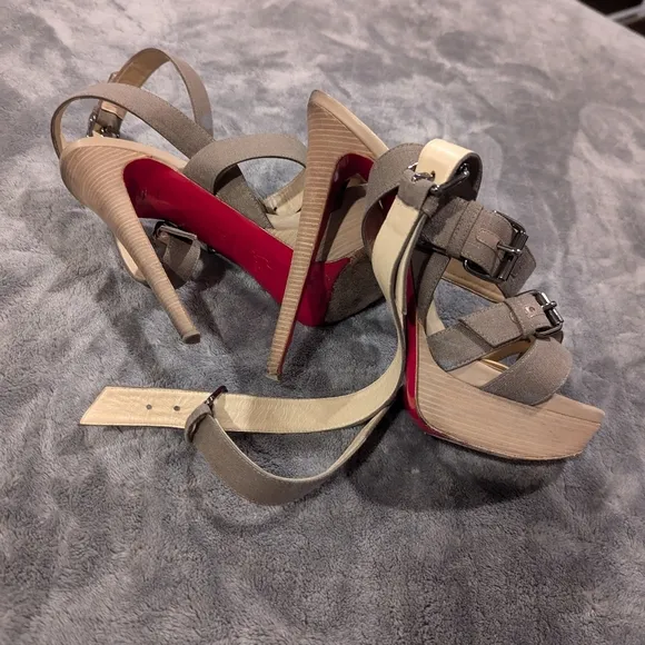 Christian Louboutin strappy heels size 40 US size 10