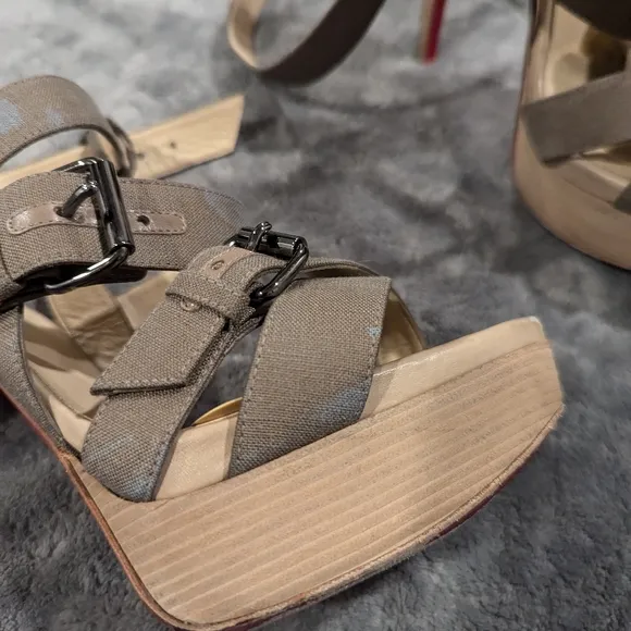 Christian Louboutin strappy heels size 40 US size 10