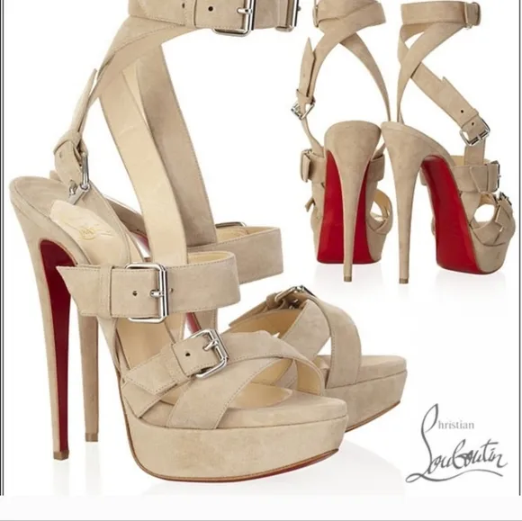 Christian Louboutin strappy heels size 40 US size 10
