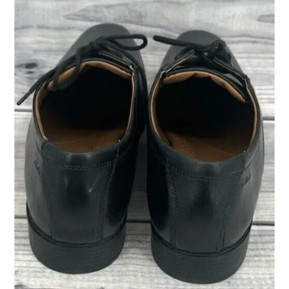 CLARKS TILDEN CAP TOE LEATHER DRESS SHOES Men's Size 14 M  BLACK  NEW NO BOX