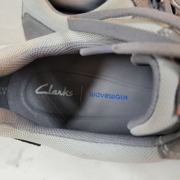 Clarks WaveWalk 2.0 Womens Sneakers 11 Gray Lace Up Waterproof Walking Shoe