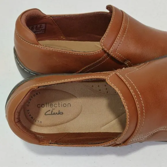 Clarks Women's Cora Poppy Leather Loafer Size 8 Narrow