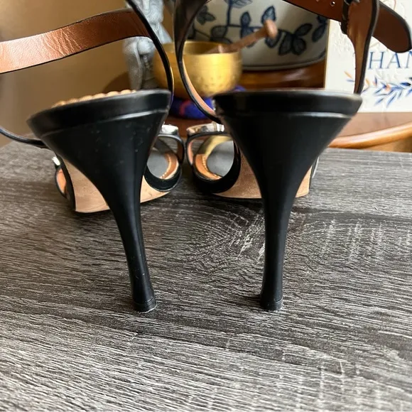 Coach Bonnie Link Strap Black Heels 9.5 $265 Excellent Condition!