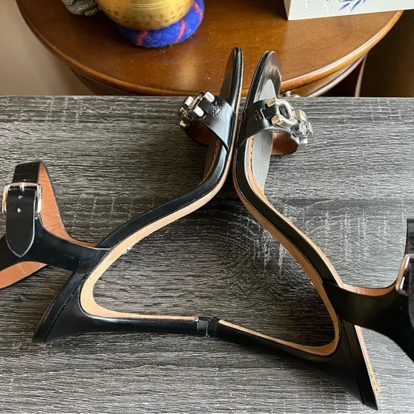 Coach Bonnie Link Strap Black Heels 9.5 $265 Excellent Condition!