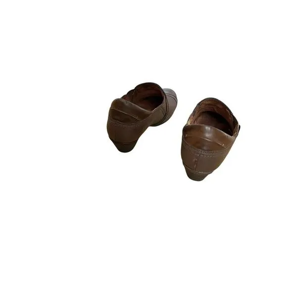 Cobb Hill By Rockport Bark Leather Laurel Slip On Shoes Size 6.5 Classy Comfort
