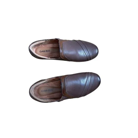 Cobb Hill By Rockport Bark Leather Laurel Slip On Shoes Size 6.5 Classy Comfort