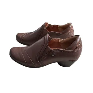 Cobb Hill By Rockport Bark Leather Laurel Slip On Shoes Size 6.5 Classy Comfort