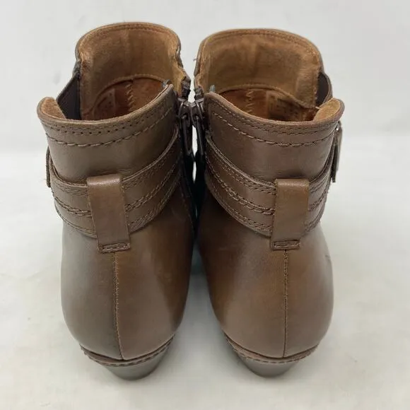 Cobb Hill Laurel Bootie Brown Leather Womens Shoes Size 8