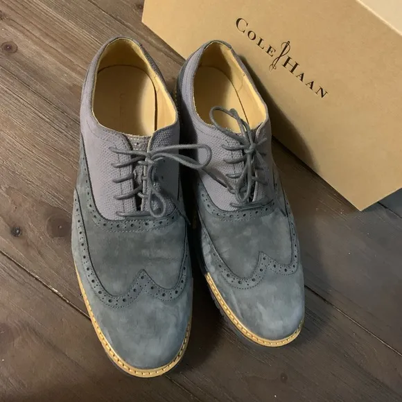 Cole Haan Great Jones Wingtip Dark Gull Grey 10M