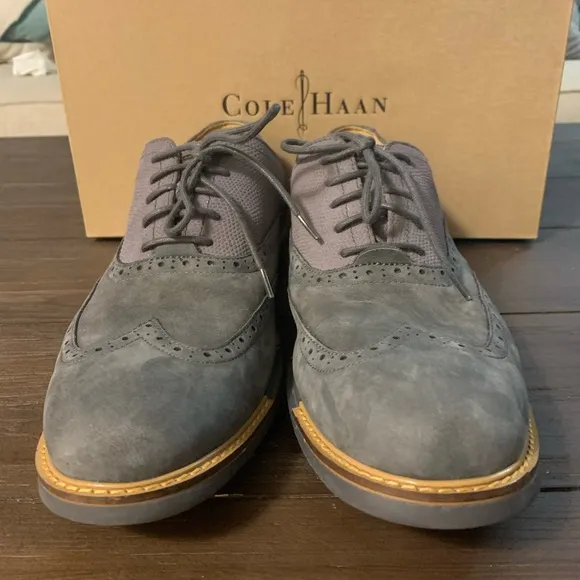 Cole Haan Great Jones Wingtip Dark Gull Grey 10M