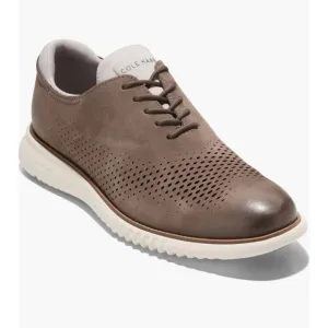Cole Haan Men's 2.ZERØGRAND Lace-Up Laser Wingtip Oxford Shoes Chocolate Sz 11