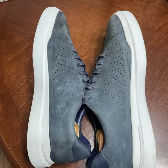 Cole Haan Men’s Grandpro Rally Laser Cut Blue Suede Sneakers Shoes 13 W C31422