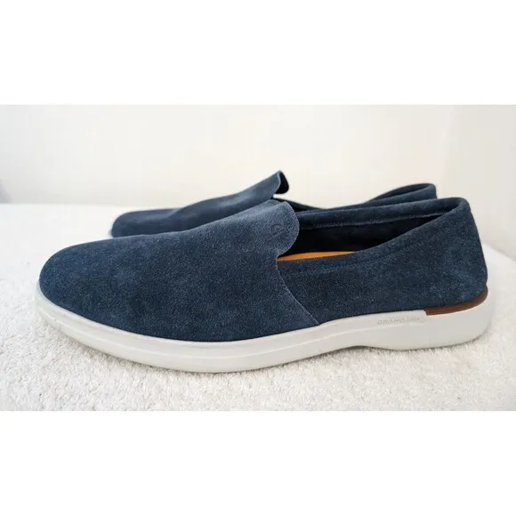 Cole Haan Slip on Nubuck Suede Loafer Mens 9M C35328 Moonlit Ocean Blue