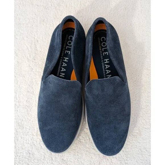 Cole Haan Slip on Nubuck Suede Loafer Mens 9M C35328 Moonlit Ocean Blue