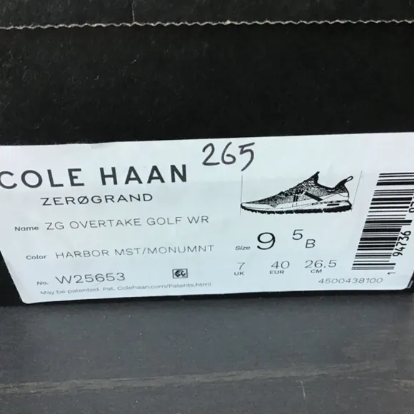 COLE HAAN Women's Zerogrand Overtake Golf Sneakers, size 9.5