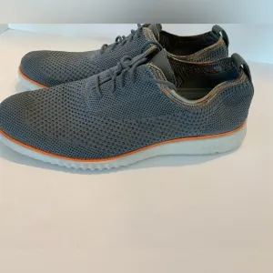 Cole Haan ZeroGrand Oxford Style Stitchlite Gray Shoes Size 10
