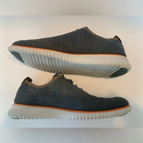 Cole Haan ZeroGrand Oxford Style Stitchlite Gray Shoes Size 10