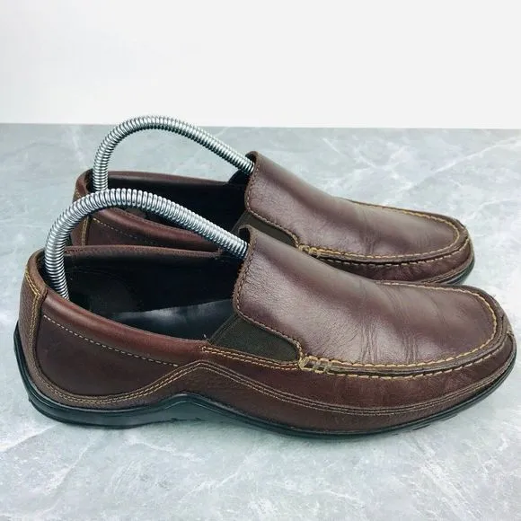 Cole Haan Tucker Venetian Mens Size 8 Loafers Brown Leather Slip On Shoes C04059