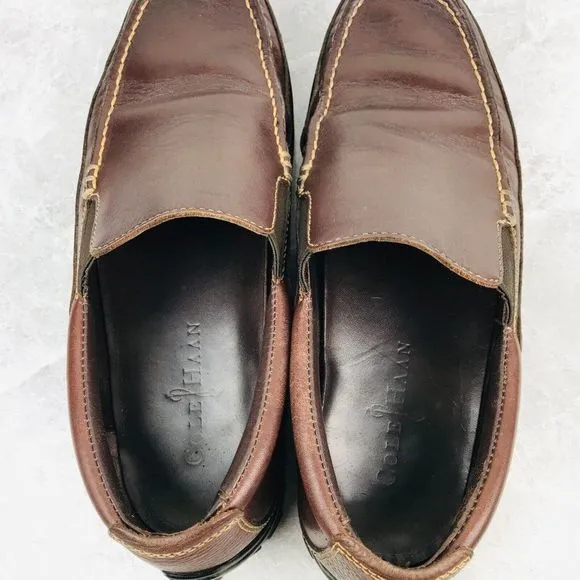 Cole Haan Tucker Venetian Mens Size 8 Loafers Brown Leather Slip On Shoes C04059
