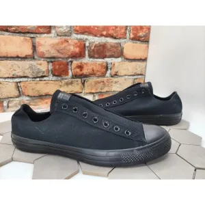 Converse All Star Men Sz 13 Black Chuck Taylor Low Slip-On Canvas Shoes Sneakers